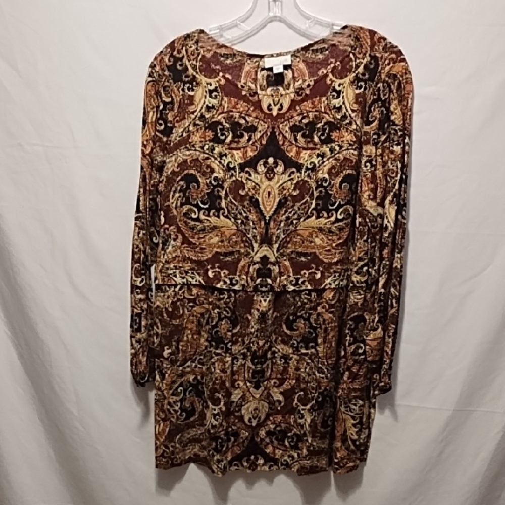 J. Jill Multicolor Paisley Tunic Blouse